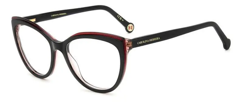 Carolina Herrera Donna HER 0207 3H2 Montature da vista Acetato Nero  Cat Eye