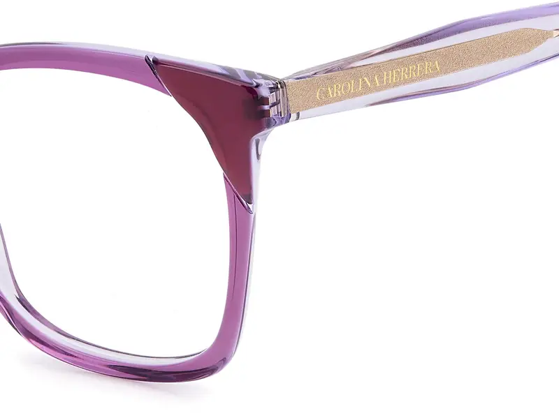 Carolina Herrera Donna HER 0290 0T7 Montature da vista Acetato Viola Squadrata Normale miniatura 2