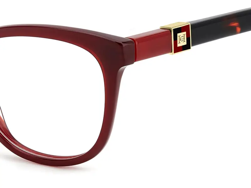 Carolina Herrera Donna HER 0299 C9A Montature da vista Acetato Rosso Squadrata Normale miniatura 2