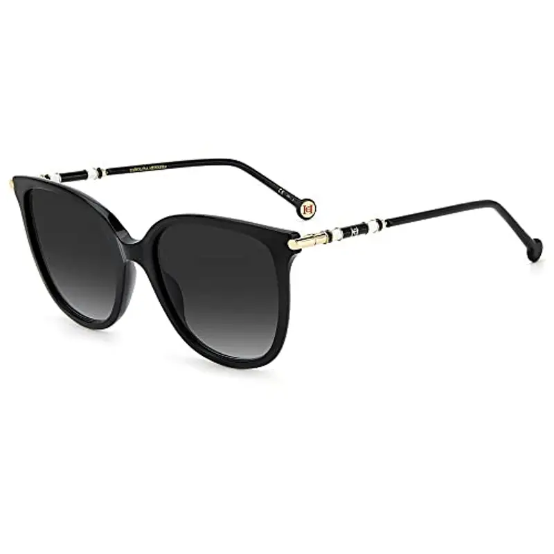 Carolina Herrera Her Ch 0023/s 807/9O Black Sunglasses Unisex Acetate, Standard, 55 Women's