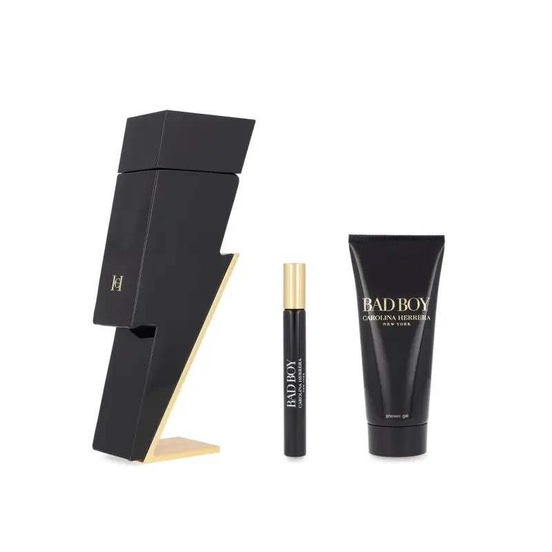 Set Carolina Herrera Bad Boy Eau De Toilette 100 ml + Bad Boy Eau De Toilette 10 ml + Bad Boy Gel doccia 100 ml