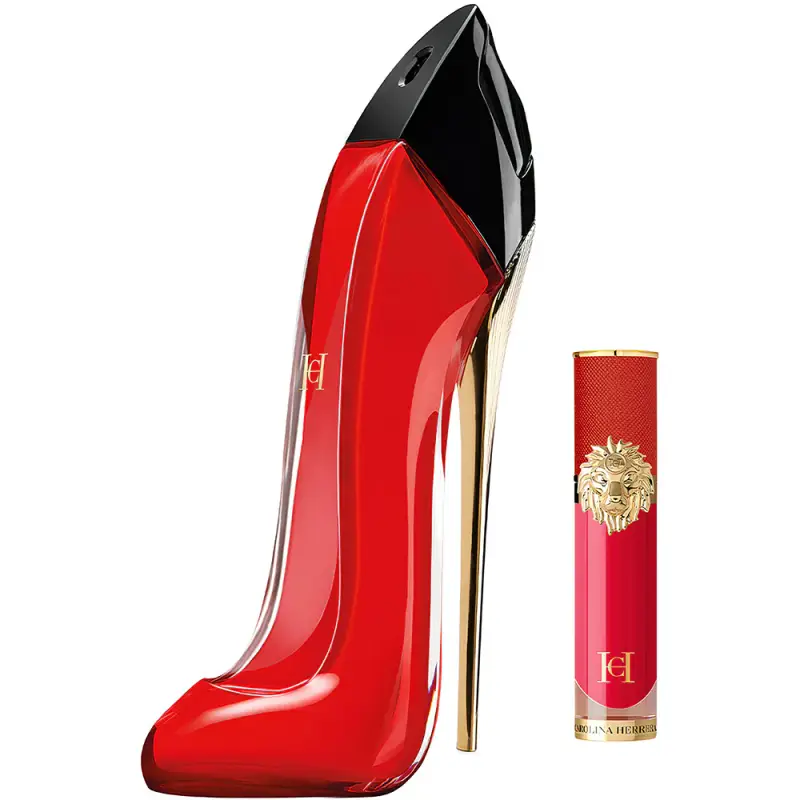 Set Carolina Herrera Very Good Girl Eau De Parfum da donna 80 ml + The Lip Liquid Liquid Rossetto 210 5 ml