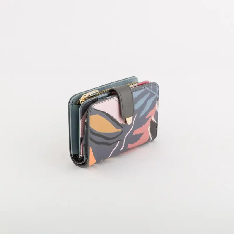 Portafoglio medio - Jasper Wallet - M-D/PM, Grigio/Multicolore