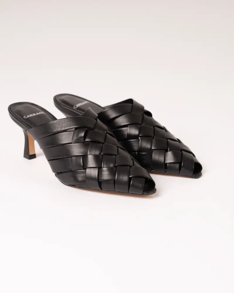 Sandali Intrecciati Neri Nero
