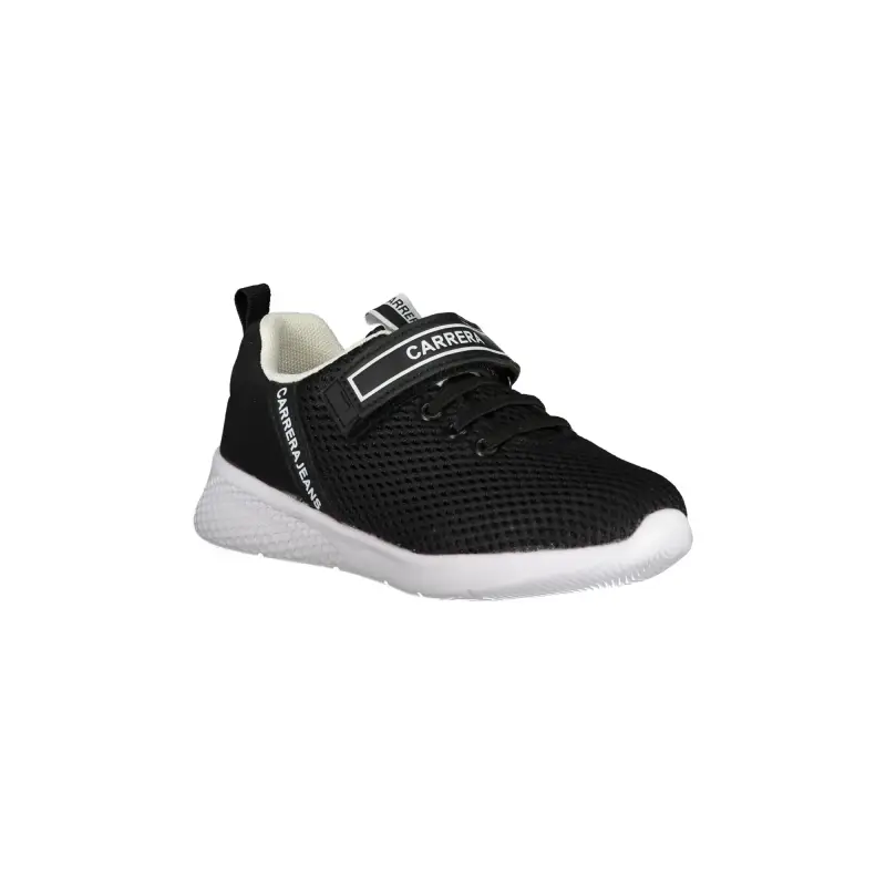 Calzatura Sportiva Bambino Nera con Lacci Elastici e Strap / Nero miniatura 2