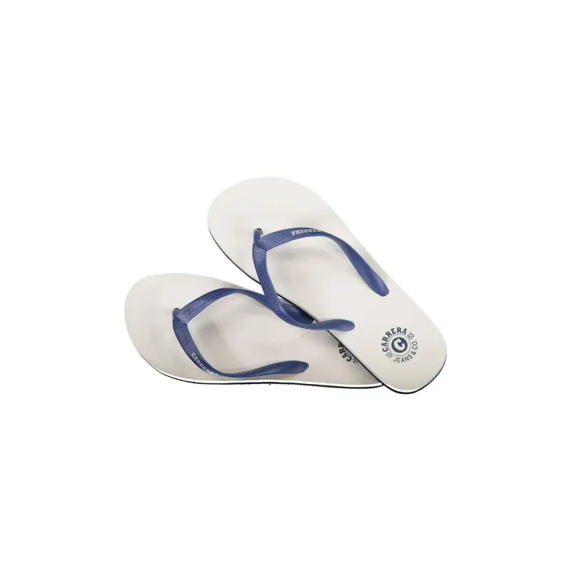 Ciabatte Uomo Bianche Infradito con Dettagli a Contrasto / Bianco