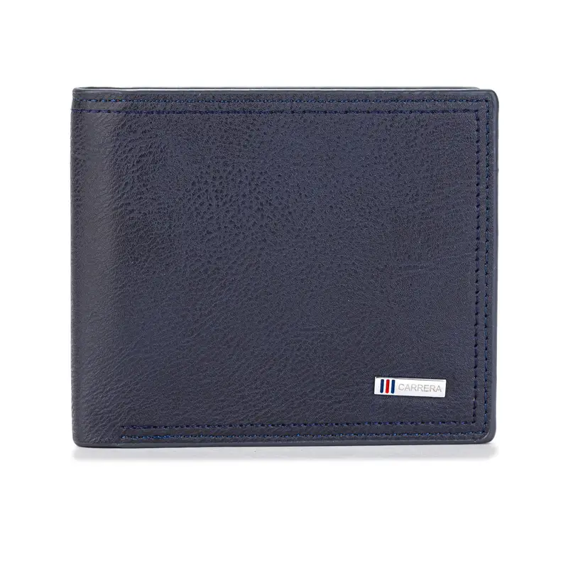 Portafoglio blu da uomo con logo