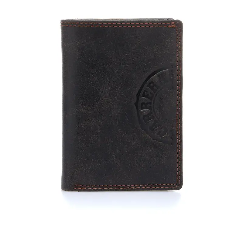 Portafoglio marrone con logo