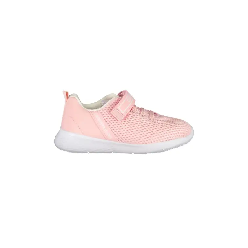 Scarpe Sneakers Bambina Rosa con Strap e Dettagli a Contrasto / Rosa