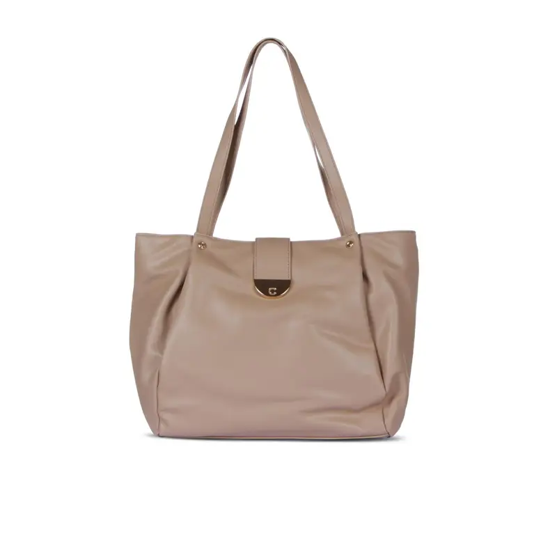 Shopper rosa morbida con fibbia