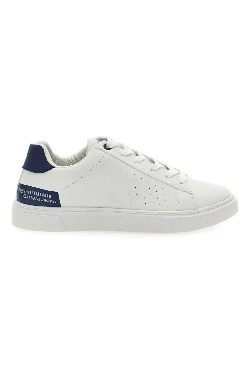 Sneakers Bianche con Dettagli Blu CARRERA CAM27104 [BIANCO]
