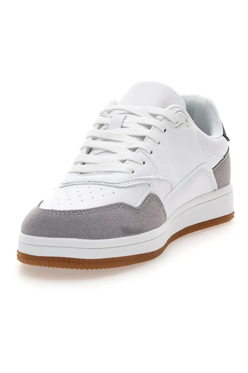 Sneakers bianche e grigie con dettagli blu Carrera CAM237041042 [BIANCO] miniatura 3