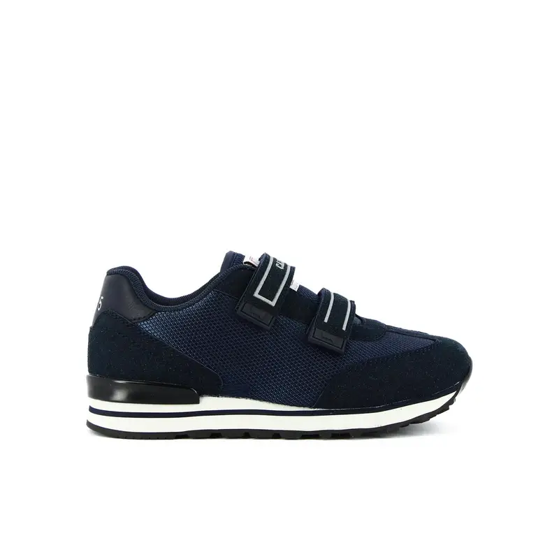 Sneakers blu con doppio velcro