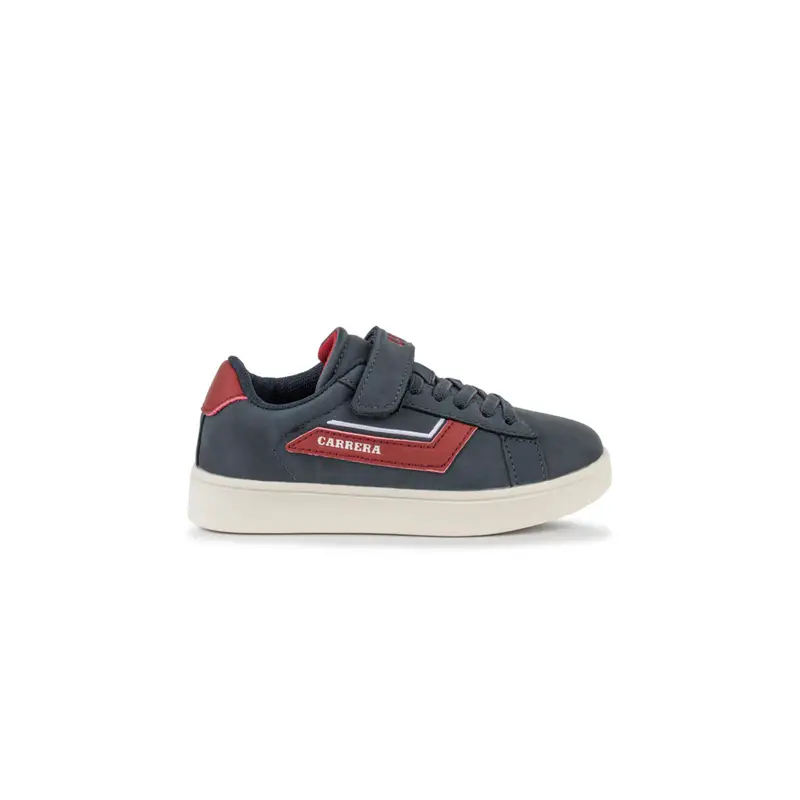 Sneakers blu da bambino con strappo e logo laterale