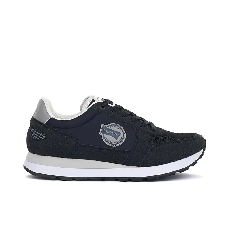 Sneakers blu scuro con suola in gomma