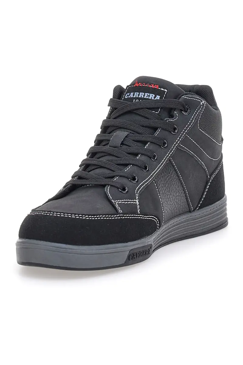 Sneakers mid nere con dettagli a contrasto Carrera CAM233032020 [NERO] miniatura 4
