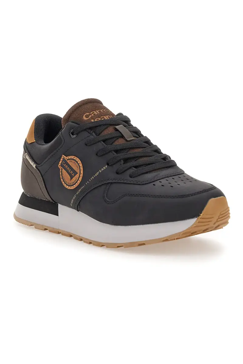 Sneakers nere con inserti a contrasto Carrera CAM12103M2064 [NERO] miniatura 2