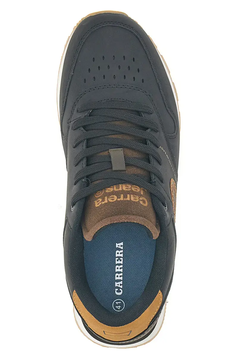 Sneakers nere con inserti a contrasto Carrera CAM12103M2064 [NERO] miniatura 3