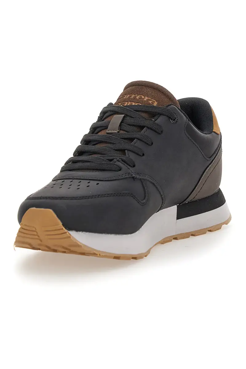 Sneakers nere con inserti a contrasto Carrera CAM12103M2064 [NERO] miniatura 4