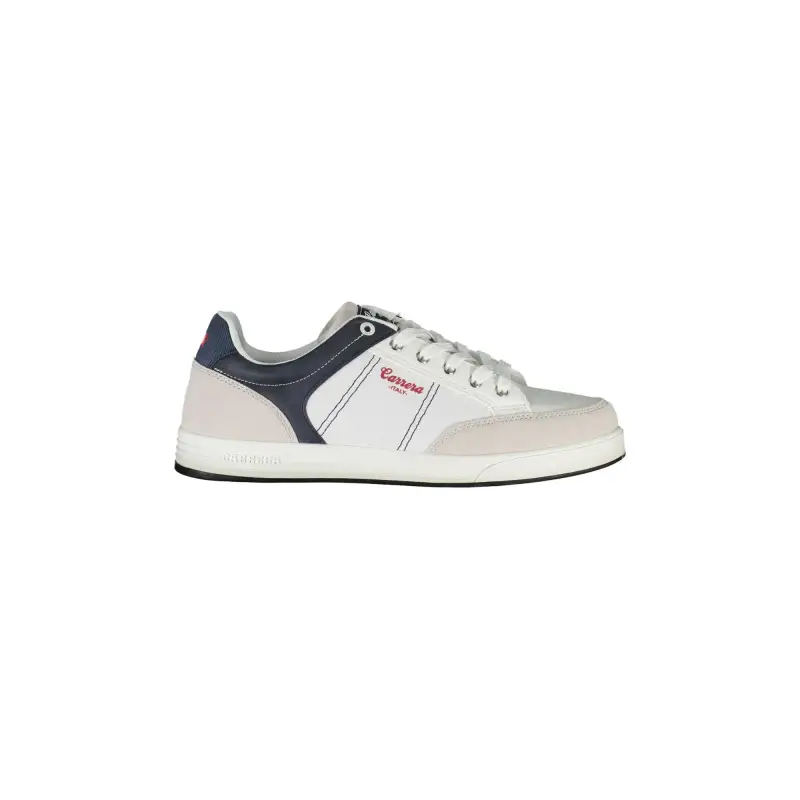 Sneakers Uomo Bianche con Lacci e Dettagli a Contrasto / Bianco