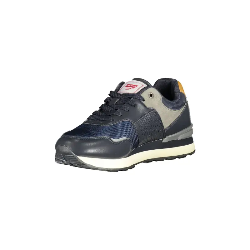 Sneakers Uomo Blu con Dettagli a Contrasto e Logo / Blu miniatura 3