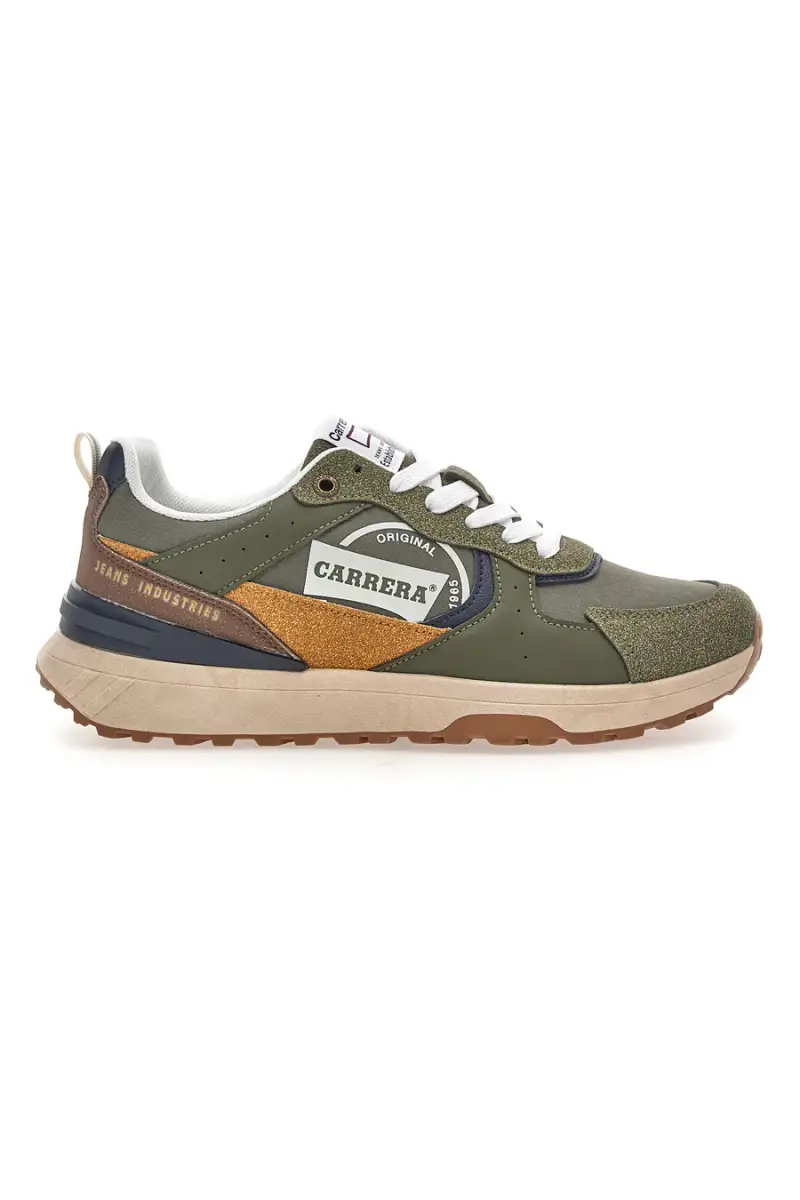 Sneakers Verde multicolore suola strutturata Carrera CAM45938J7765 [VERDE]