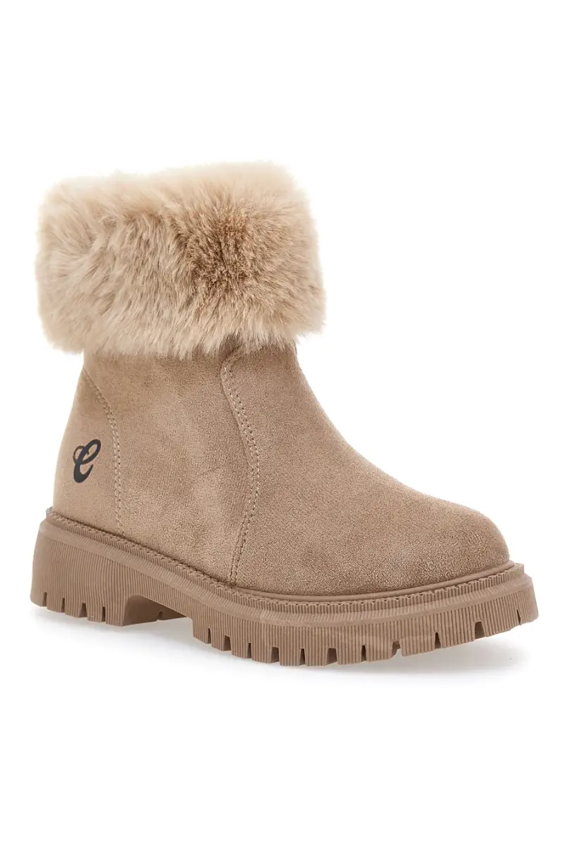 Stivaletti beige con zip laterale, bordo in pelo e interno caldo Carrera CAW759136363 [EARTH] miniatura 2