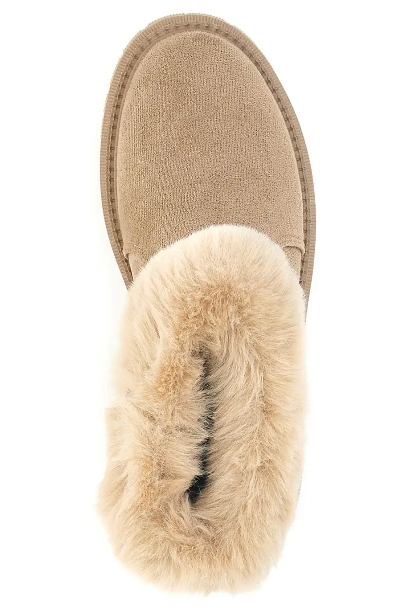 Stivaletti beige con zip laterale, bordo in pelo e interno caldo Carrera CAW759136363 [EARTH] miniatura 3