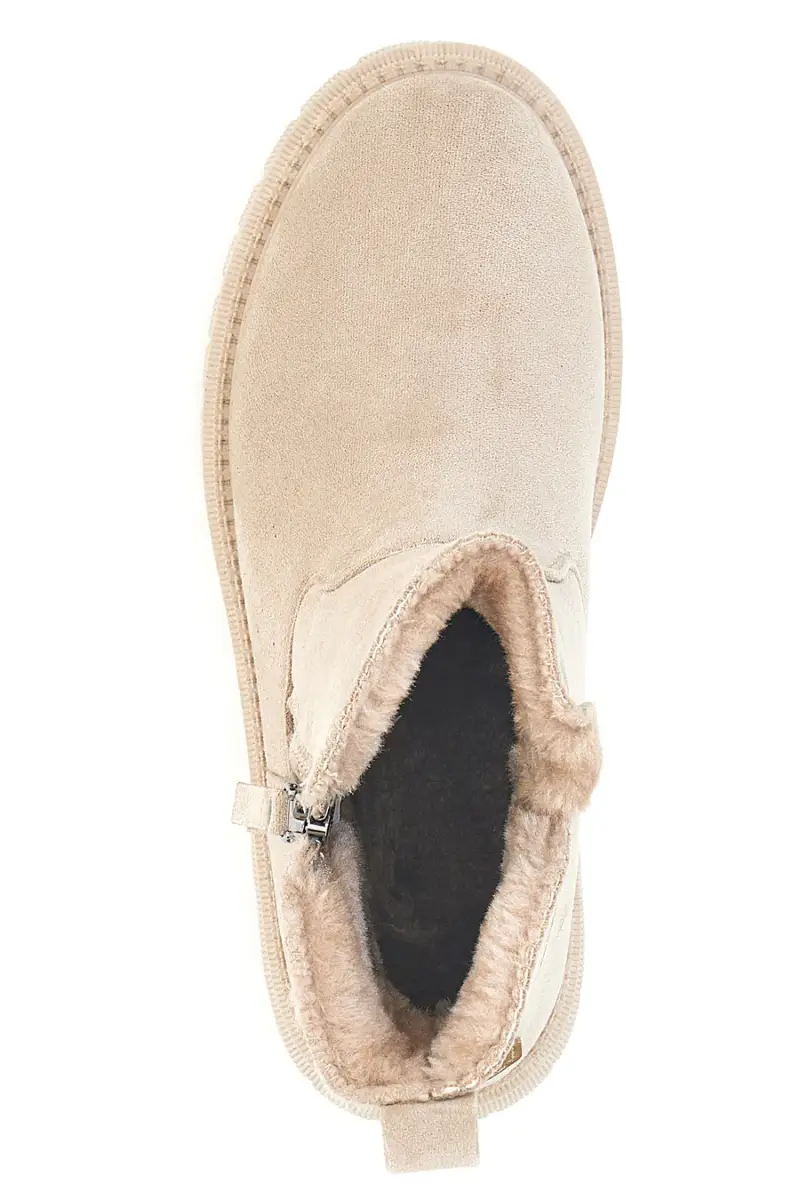 Stivaletti beige con zip laterale e interno con pelo Carrera CAW759106363 [EARTH] miniatura 3