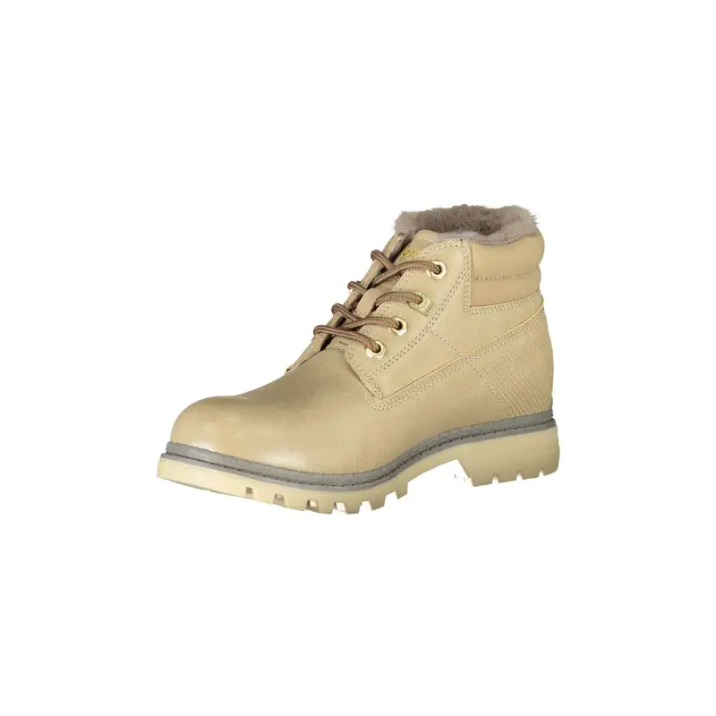 Stivaletti Donna Beige con Lacci e Dettagli a Contrasto / Beige miniatura 3
