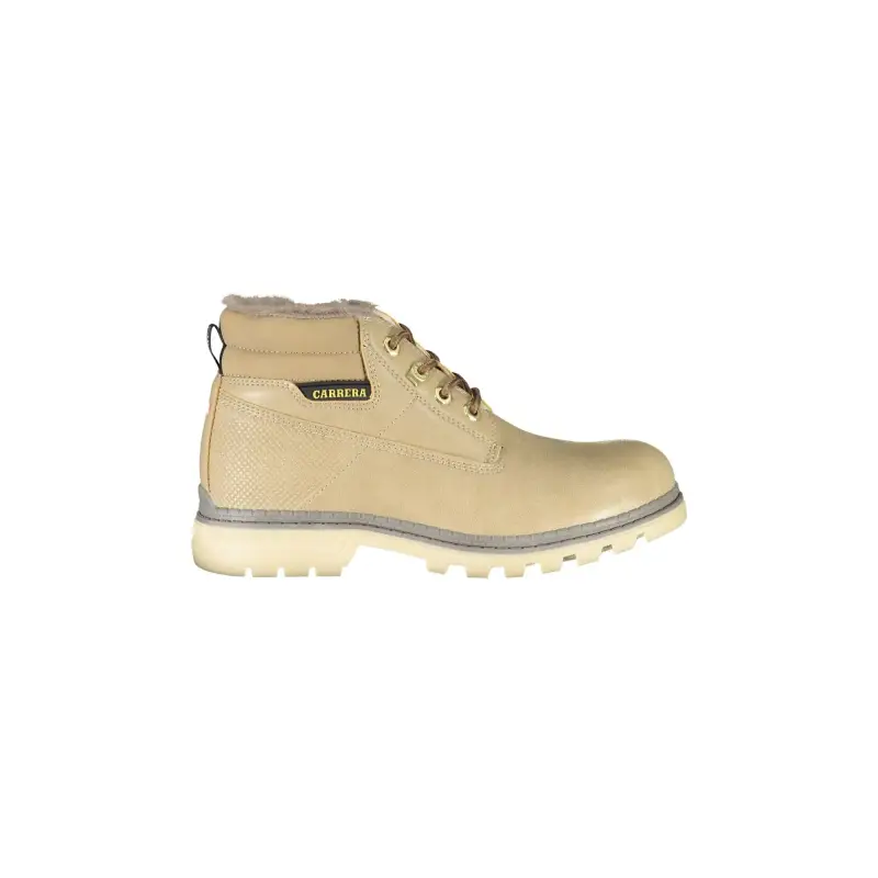 Stivaletti Donna Beige con Lacci e Dettagli a Contrasto / Beige