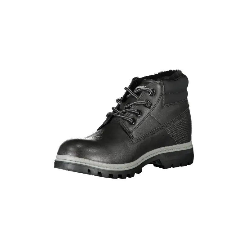 Stivaletti Donna Neri con Lacci e Dettagli a Contrasto / Nero miniatura 3