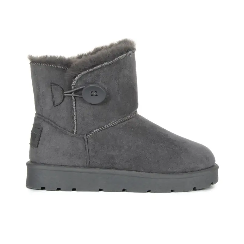 Stivaletti grigi bassi con interno in peluche