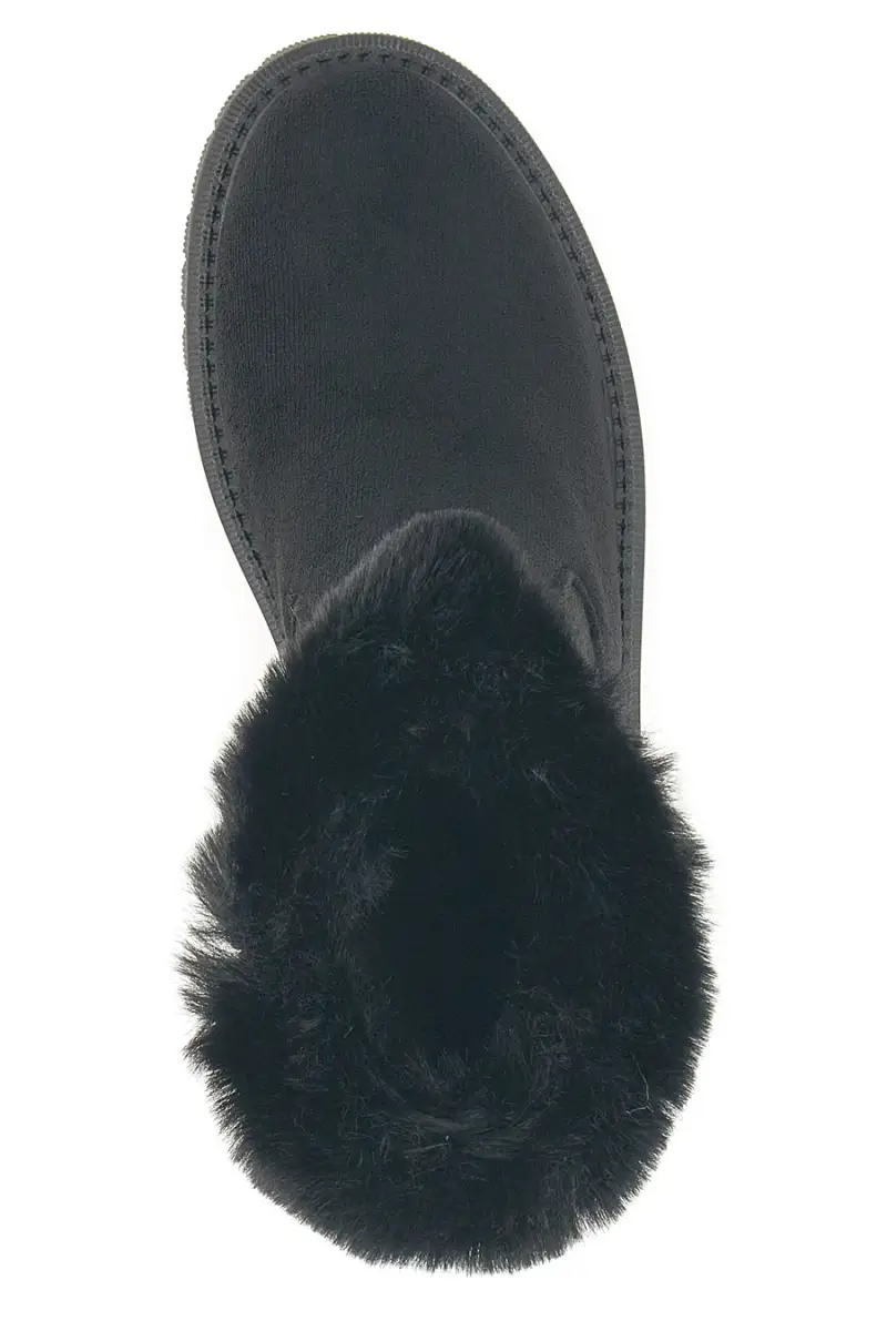 Stivaletti neri con zip laterale, fibbia e interno con pelo Carrera CAW759092020 [NERO] miniatura 3