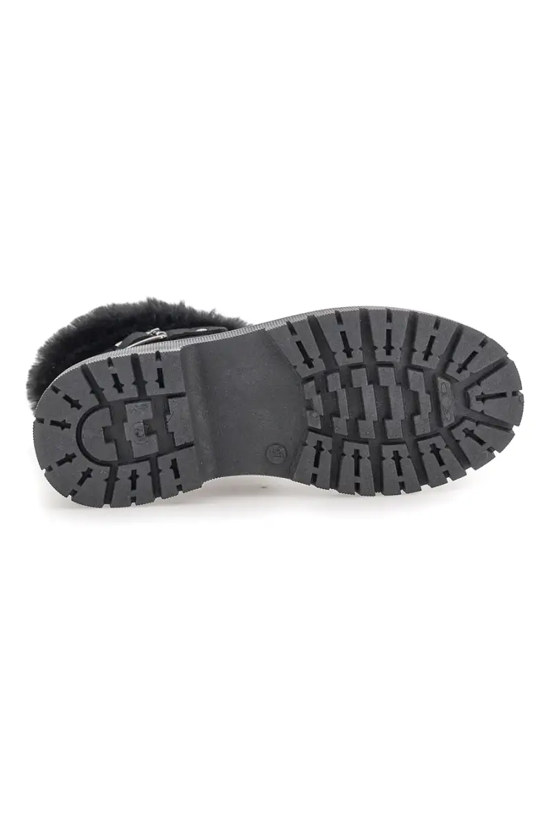 Stivaletti neri con zip laterale, fibbia e interno con pelo Carrera CAW759092020 [NERO] miniatura 5