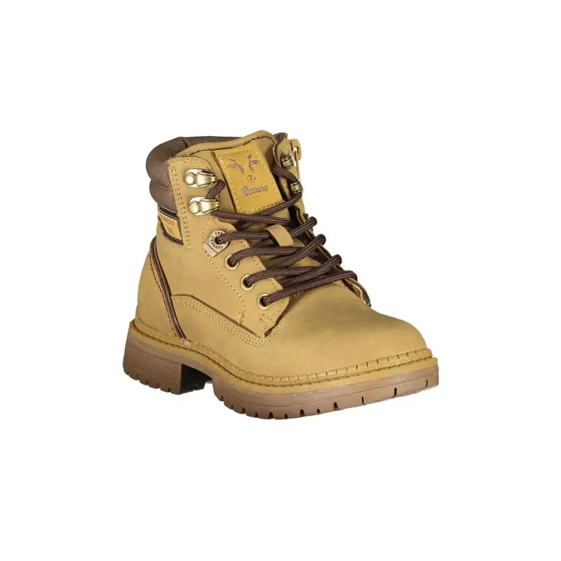 Stivaletti Uomo Gialli con Lacci, Zip Laterale e Dettagli a Contrasto / Giallo miniatura 2