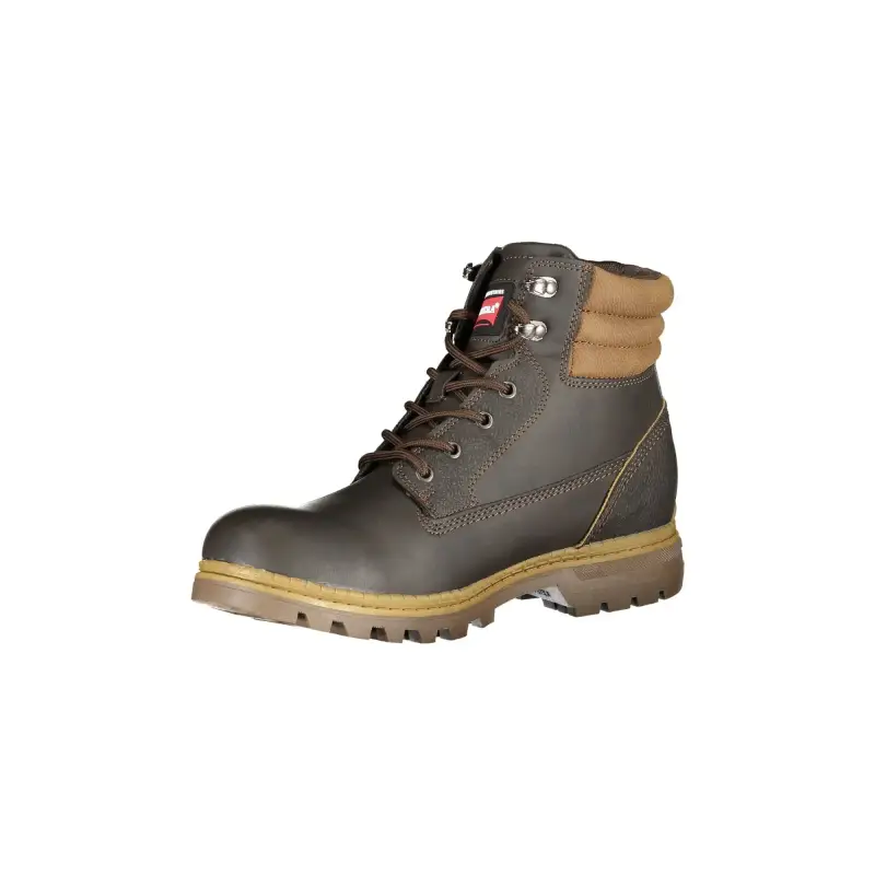 Stivaletti Uomo Marroni con Lacci e Dettagli a Contrasto / Marrone miniatura 3