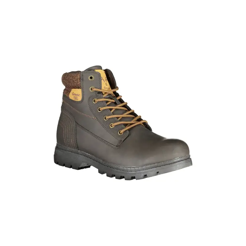 Stivaletti Uomo Marroni con Lacci e Logo in Evidenza / Marrone miniatura 2