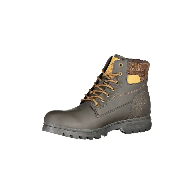 Stivaletti Uomo Marroni con Lacci e Logo in Evidenza / Marrone miniatura 3