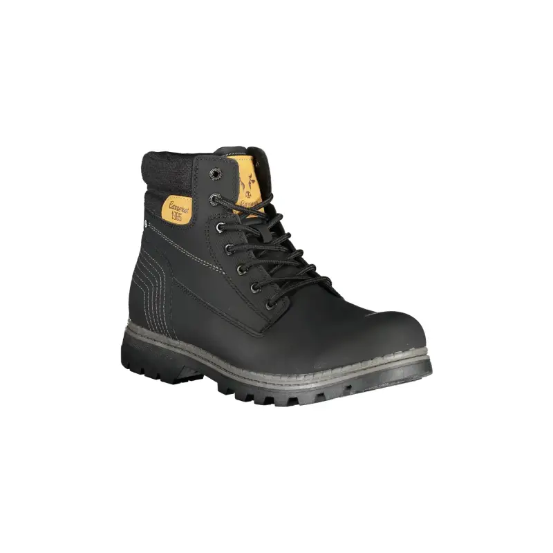 Stivaletti Uomo Neri con Lacci e Logo in Evidenza / Nero miniatura 2