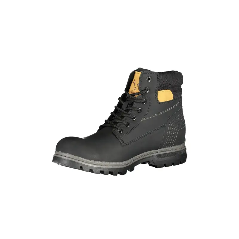 Stivaletti Uomo Neri con Lacci e Logo in Evidenza / Nero miniatura 3