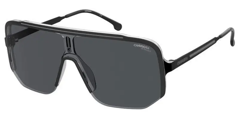 Carrera Unisex CARRERA 1060/S 08A/IR Occhiali da sole Plastica Nero/Grigio Grigio Squadrata