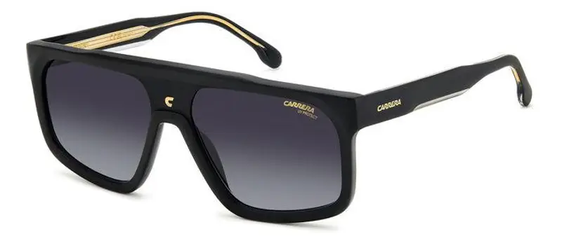 Carrera Unisex CARRERA 1061/S 003/9O Occhiali da sole Acetato Nero Grigio Squadrata  Sfumato