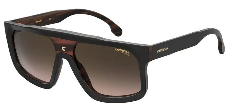 Carrera Unisex CARRERA 1061/S 37N/A8 Occhiali da sole Acetato Nero Multicolore Squadrata Specchiate Sfumato