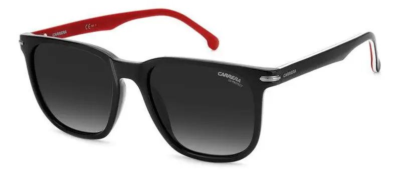 Carrera Unisex CARRERA 300/S M4P/9O Occhiali da sole Acetato Nero strisciato Grigio Squadrata  Sfumato