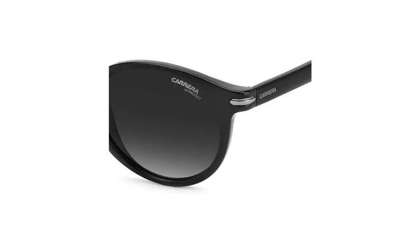 Carrera Unisex CARRERA 301/S 807/9O Occhiali da sole Acetato Nero Grigio Rotonda Sfumato miniatura 2