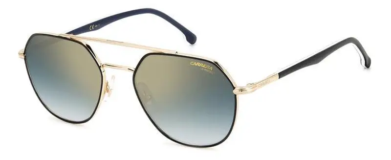 Carrera Unisex CARRERA 303/S 2M2/1V Occhiali da sole Metallo Oro Blu Geometrica Normale Sfumato