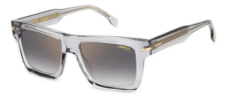 Carrera Unisex CARRERA 305/S KB7/FQ Occhiali da sole Acetato Grigio Grigio/oro Squadrata Specchiate Sfumato