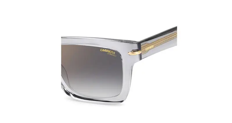 Carrera Unisex CARRERA 305/S KB7/FQ Occhiali da sole Acetato Grigio Grigio/oro Squadrata Specchiate Sfumato miniatura 3