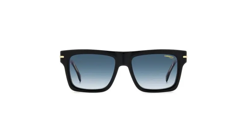 Carrera Unisex CARRERA 305/S M4P/08 Occhiali da sole Acetato Nero strisciato Blu Squadrata Sfumato miniatura 3